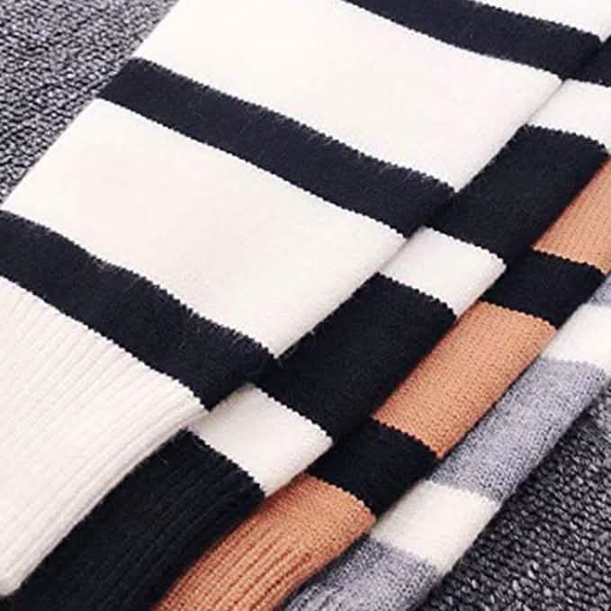 Women's Casual Long Sleeve Crewneck Patchwork Knit Sweater Top DailySale