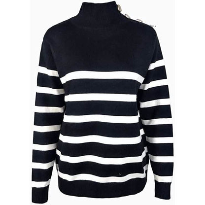 Women's Casual Long Sleeve Crewneck Patchwork Knit Sweater Top DailySale