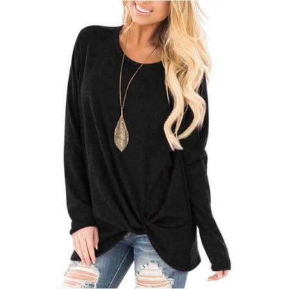Women's Casual Long Sleeve Solid T-Shirts DailySale