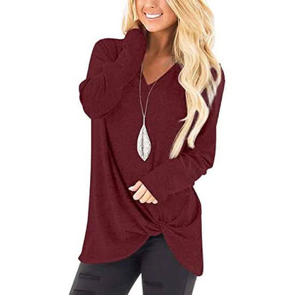 Women's Casual Long Sleeve Solid T-Shirts DailySale