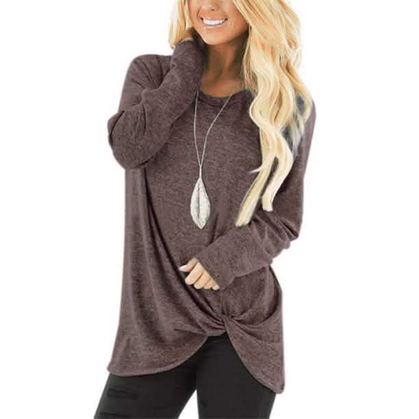 Women's Casual Long Sleeve Solid T-Shirts DailySale