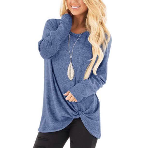 Women's Casual Long Sleeve Solid T-Shirts DailySale