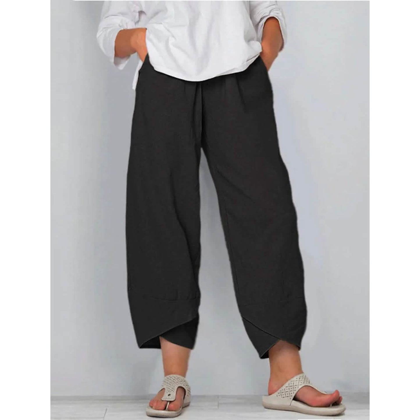 Women's Casual Plus Size Cotton Pants DailySale