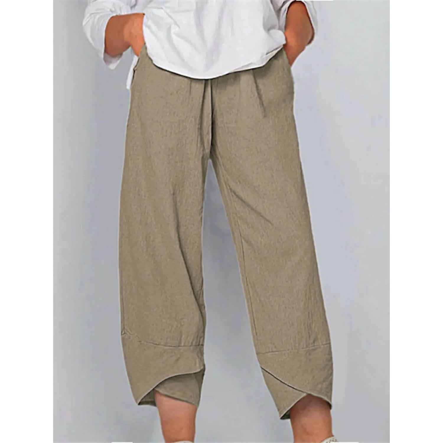 Women's Casual Plus Size Cotton Pants DailySale