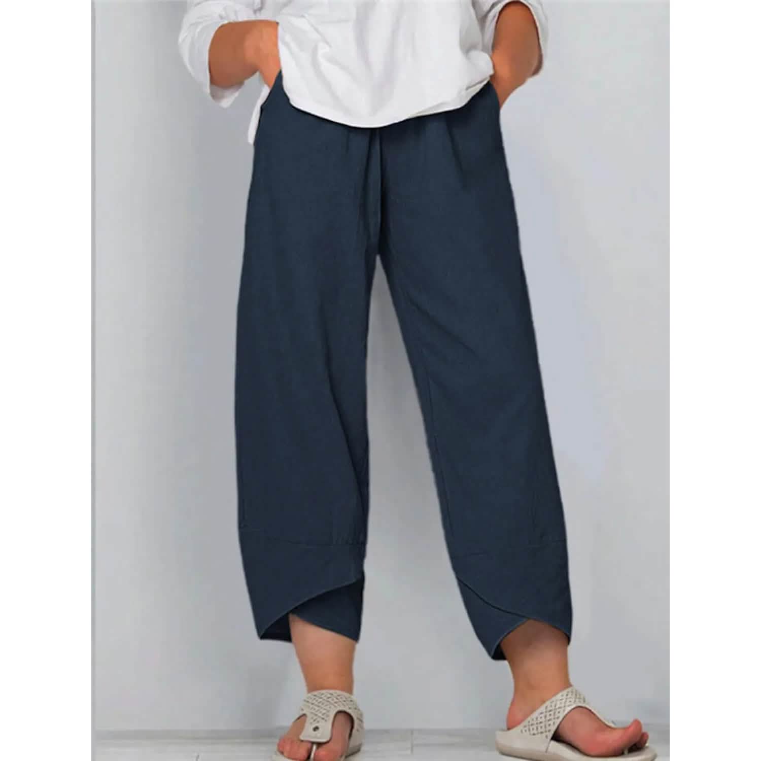 Women's Casual Plus Size Cotton Pants DailySale