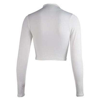 Women's Casual Round Neck Bottoming Long Sleeve Crop Top DailySale