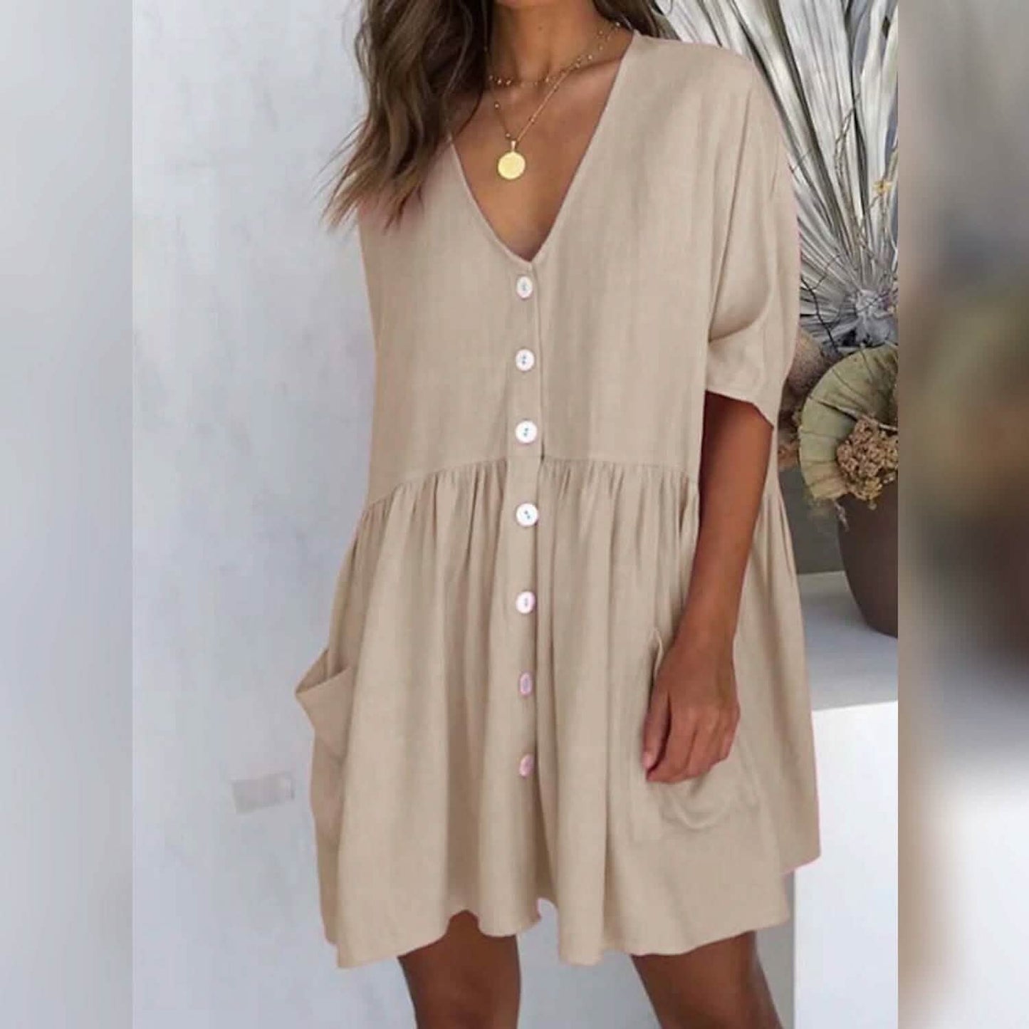 Women's Casual Ruched Loose Fit Dress DailySale