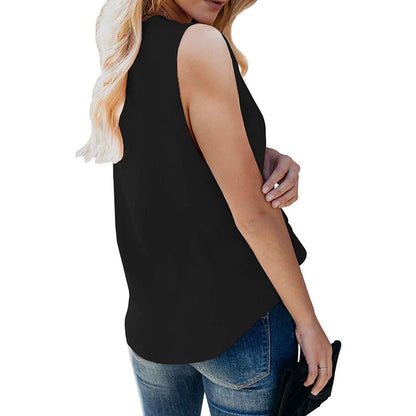 Womens Casual Summer Tie Sleeve Wrap V Neck Chiffon Blouses Tops Shirts DailySale
