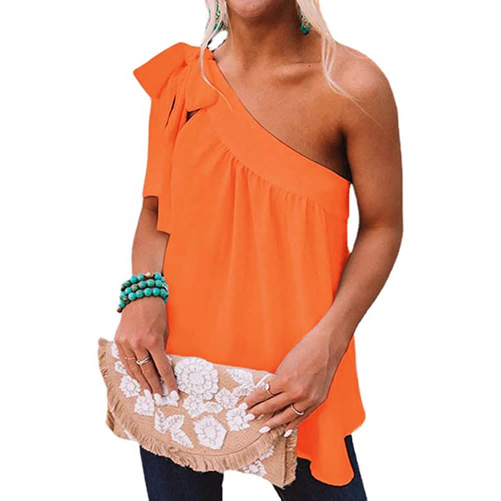 Women's Casual Tie One Shoulder Top DailySale