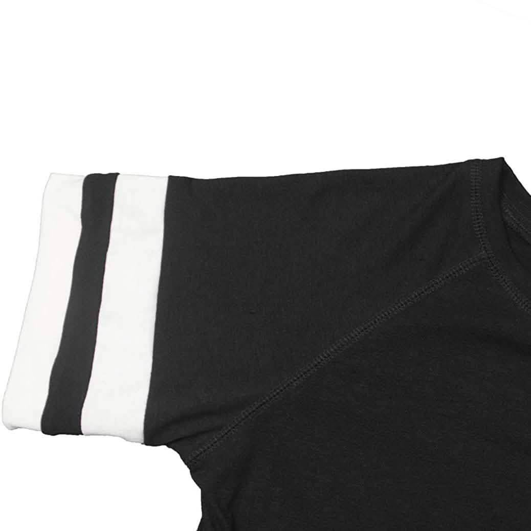 Womens Casual Tunic Tops Short Sleeve Crewneck Side Split Color Block T-Shirt DailySale
