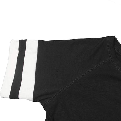 Womens Casual Tunic Tops Short Sleeve Crewneck Side Split Color Block T-Shirt DailySale