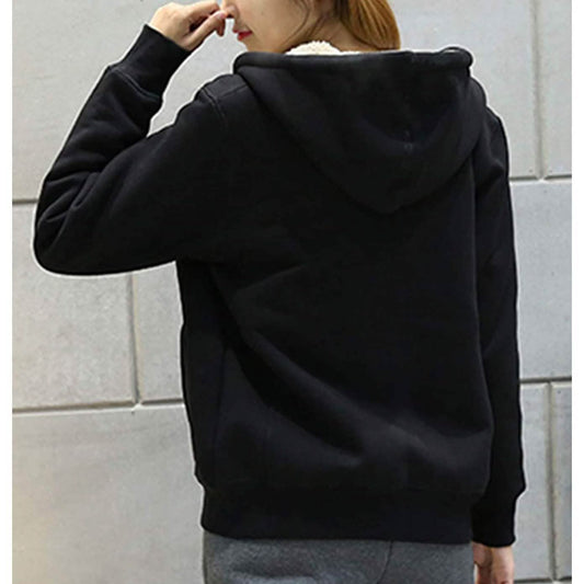 Women's Casual Winter Warm Sherpa Lined Zip Up Hooded Sweatshirt Jacket DailySale