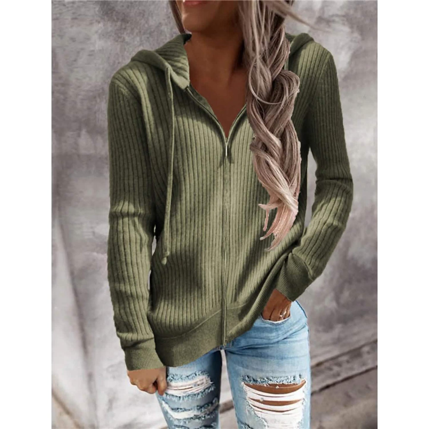 Women's Casual Zip Hoodied Jacket DailySale