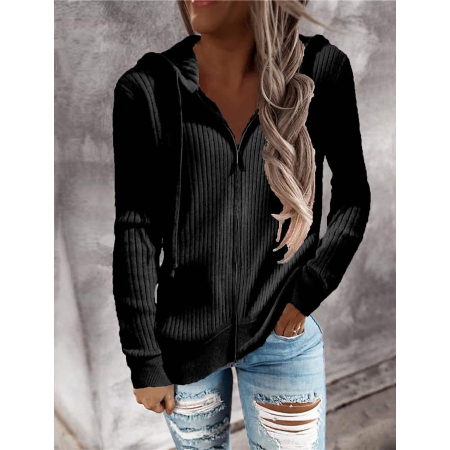 Women's Casual Zip Hoodied Jacket DailySale