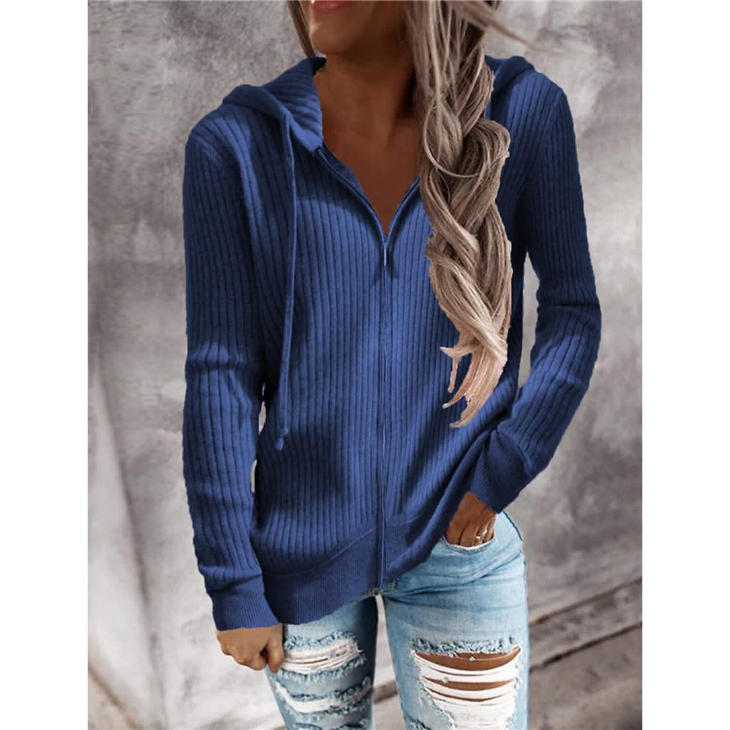 Women's Casual Zip Hoodied Jacket DailySale