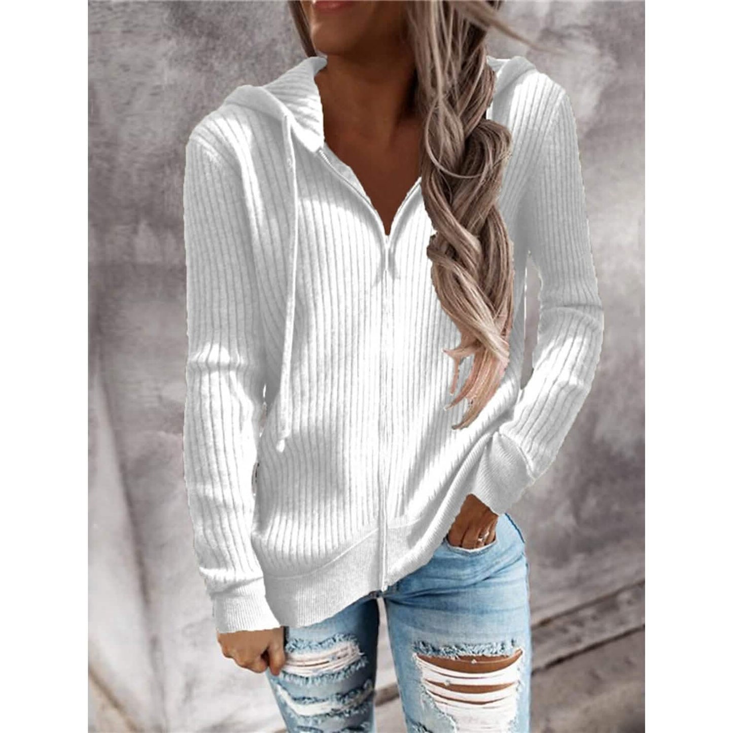 Women's Casual Zip Hoodied Jacket DailySale