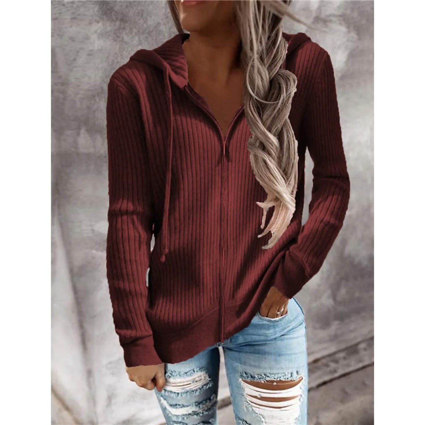 Women's Casual Zip Hoodied Jacket DailySale