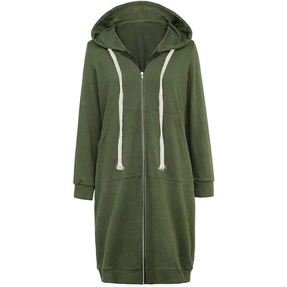 Women's Casual Zip up Hoodies Long Tunic Sweatshirts Jackets Fashion Plus Size Hoodie with Pockets DailySale