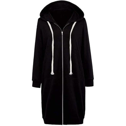 Women's Casual Zip up Hoodies Long Tunic Sweatshirts Jackets Fashion Plus Size Hoodie with Pockets DailySale