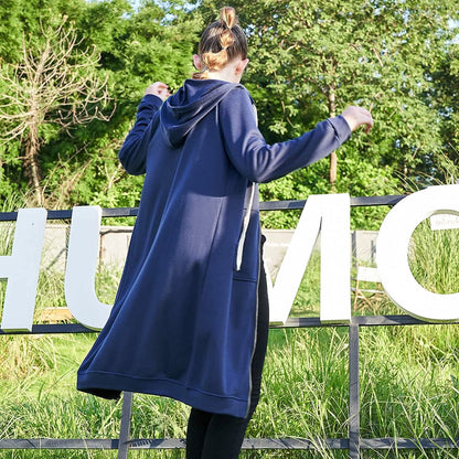Women's Casual Zip up Hoodies Long Tunic Sweatshirts Jackets Fashion Plus Size Hoodie with Pockets DailySale