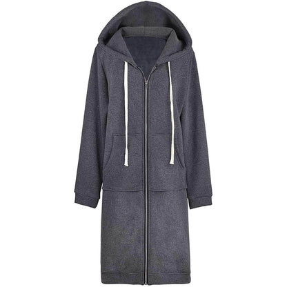 Women's Casual Zip up Hoodies Long Tunic Sweatshirts Jackets Fashion Plus Size Hoodie with Pockets DailySale