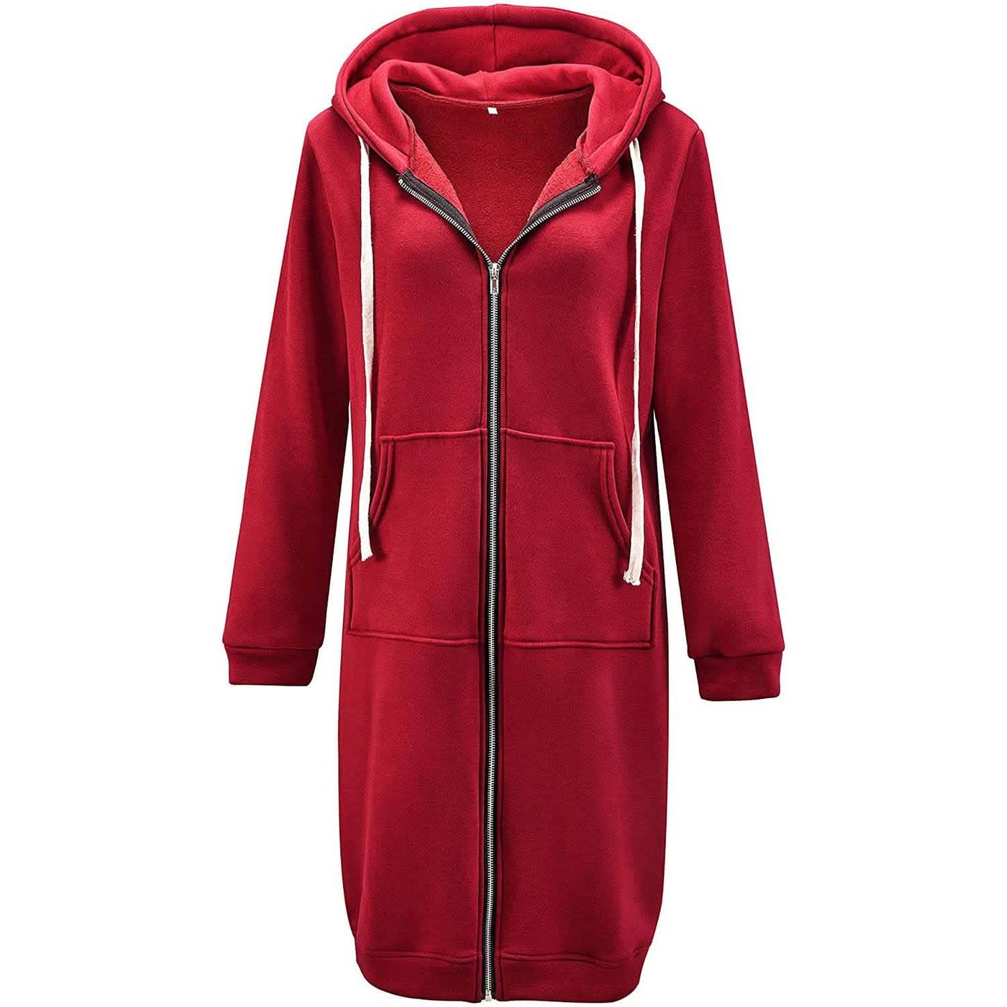 Women's Casual Zip up Hoodies Long Tunic Sweatshirts Jackets Fashion Plus Size Hoodie with Pockets DailySale