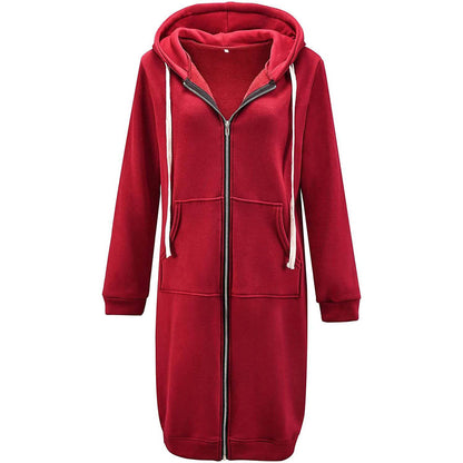 Women's Casual Zip up Hoodies Long Tunic Sweatshirts Jackets Fashion Plus Size Hoodie with Pockets DailySale