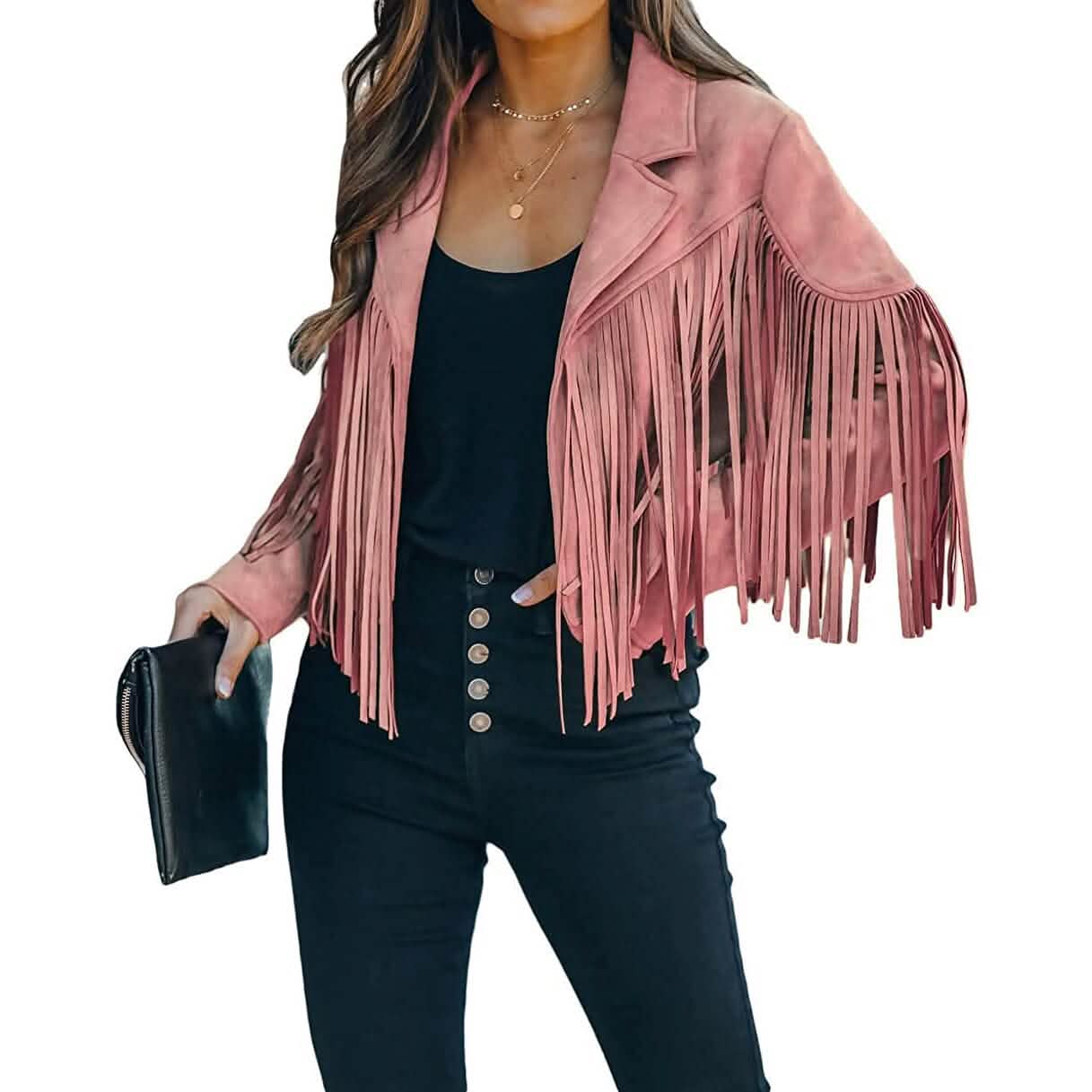 Women's Chic Cropped Tassel Jacket DailySale