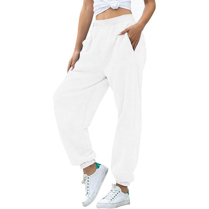 Women's Cinch Bottom Sweatpants Pockets High Waist Sporty DailySale