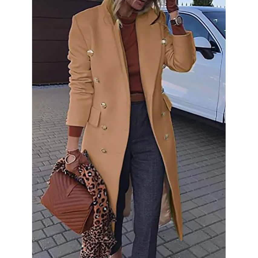 Women's Coat Regular Fit Warm Casual Jacket Long Sleeve Solid Color DailySale