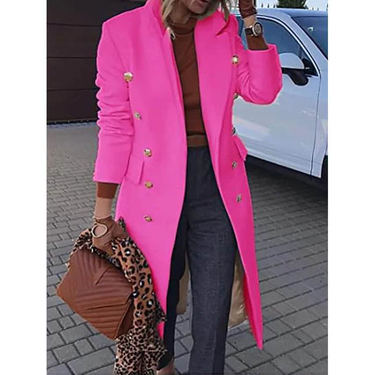 Women's Coat Regular Fit Warm Casual Jacket Long Sleeve Solid Color DailySale