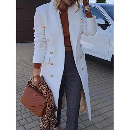 Women's Coat Regular Fit Warm Casual Jacket Long Sleeve Solid Color DailySale