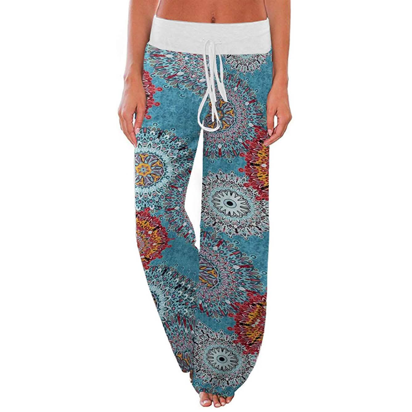 Women's Comfy Stretch Drawstring Palazzo Wide Leg Lounge Pant DailySale