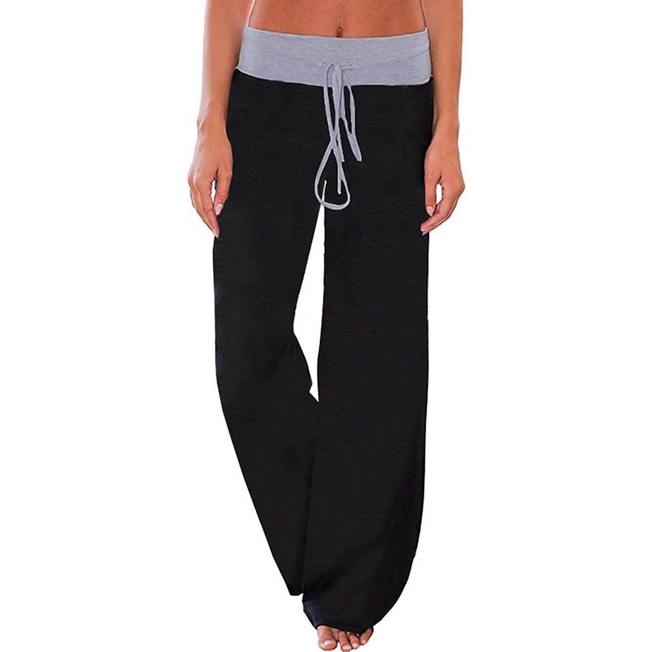 Women's Comfy Stretch Drawstring Palazzo Wide Leg Lounge Pant DailySale