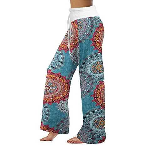 Women's Comfy Stretch Drawstring Palazzo Wide Leg Lounge Pant DailySale