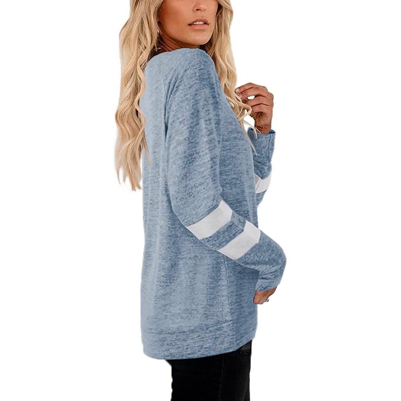 Women's Crewneck Sweatshirts Long Sleeve Sweaters Tunic Tops DailySale