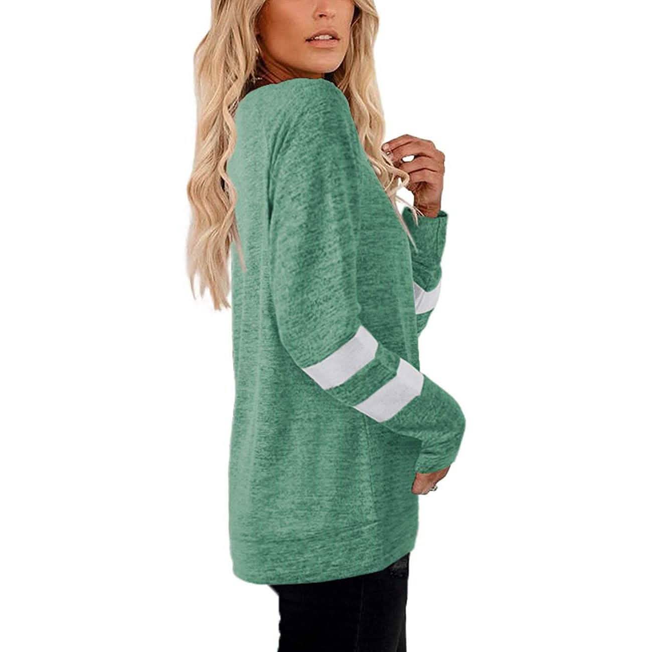 Women's Crewneck Sweatshirts Long Sleeve Sweaters Tunic Tops DailySale