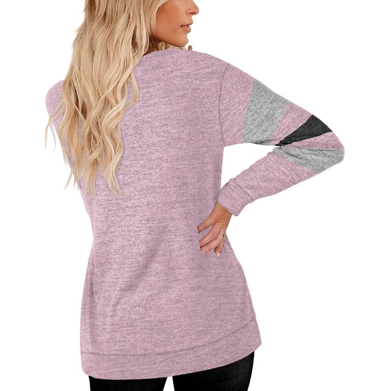 Women's Crewneck Sweatshirts Long Sleeve Sweaters Tunic Tops DailySale