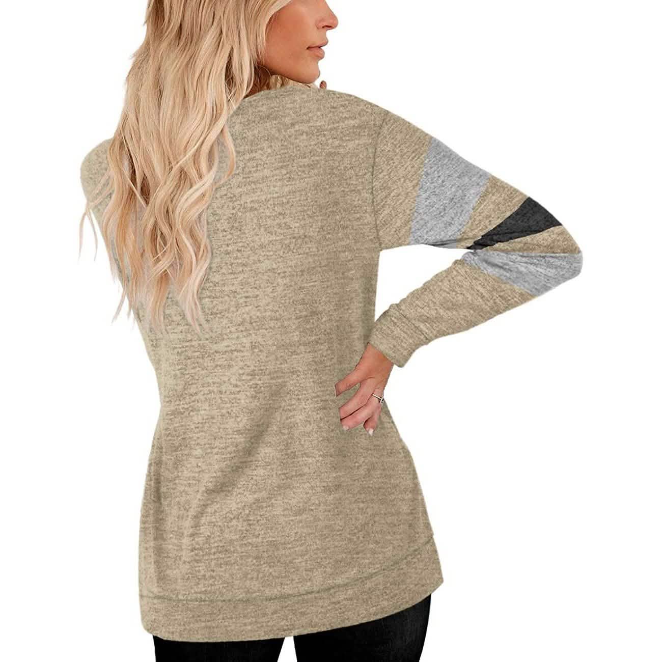 Women's Crewneck Sweatshirts Long Sleeve Sweaters Tunic Tops DailySale