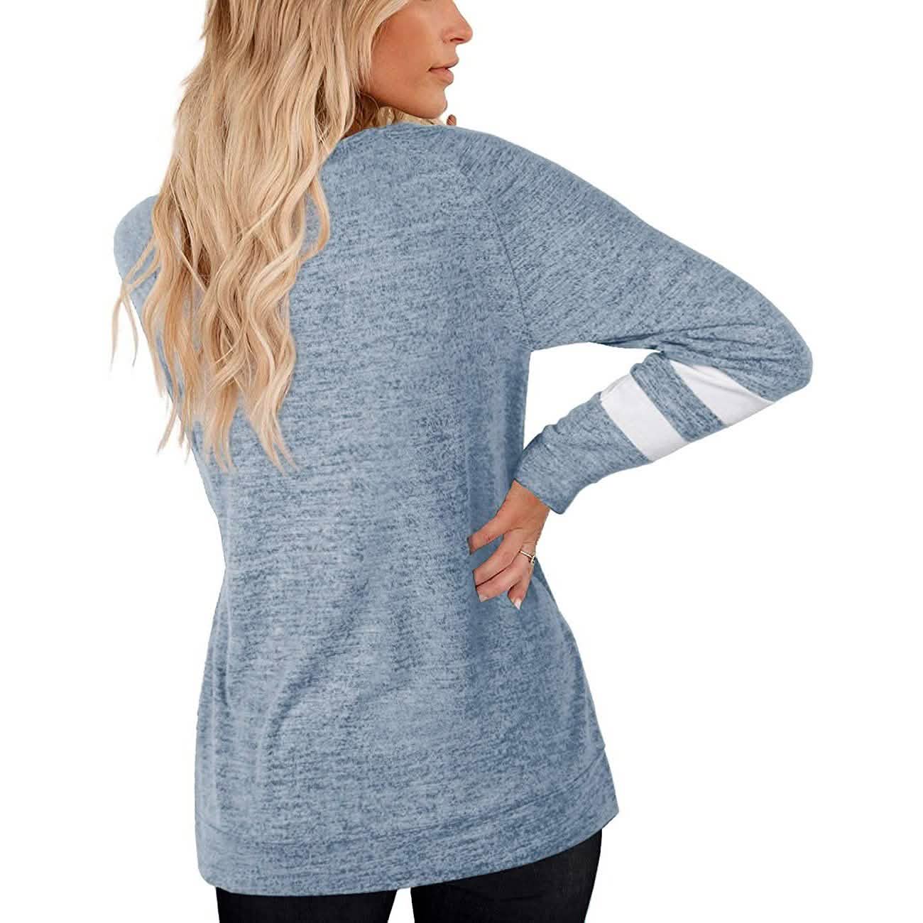 Women's Crewneck Sweatshirts Long Sleeve Sweaters Tunic Tops DailySale