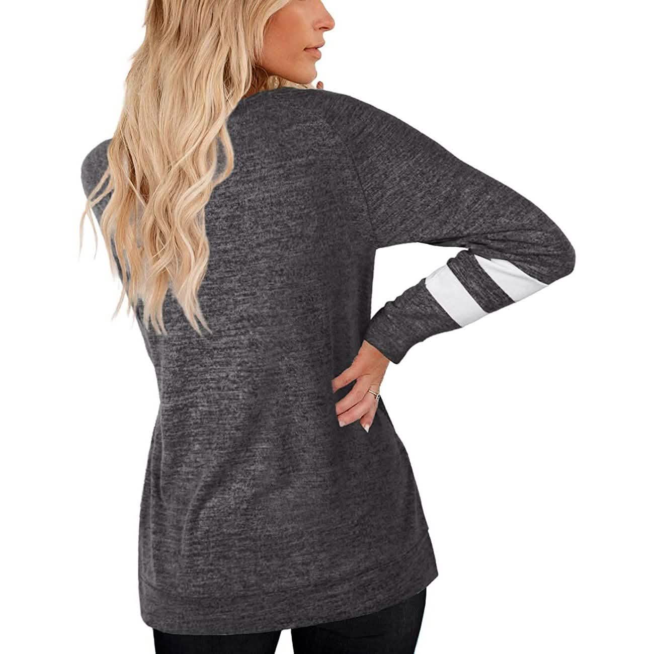 Women's Crewneck Sweatshirts Long Sleeve Sweaters Tunic Tops DailySale