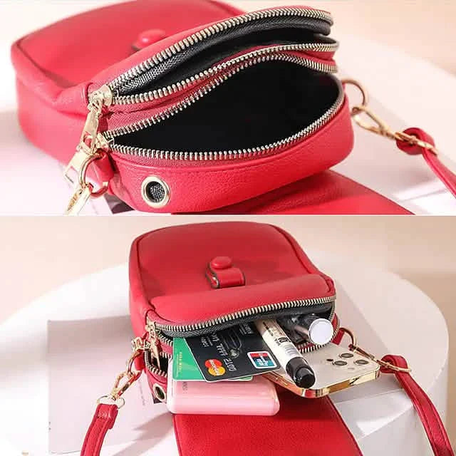 Women's Crossbody Leather Solid Color Plain Bag Wallet DailySale