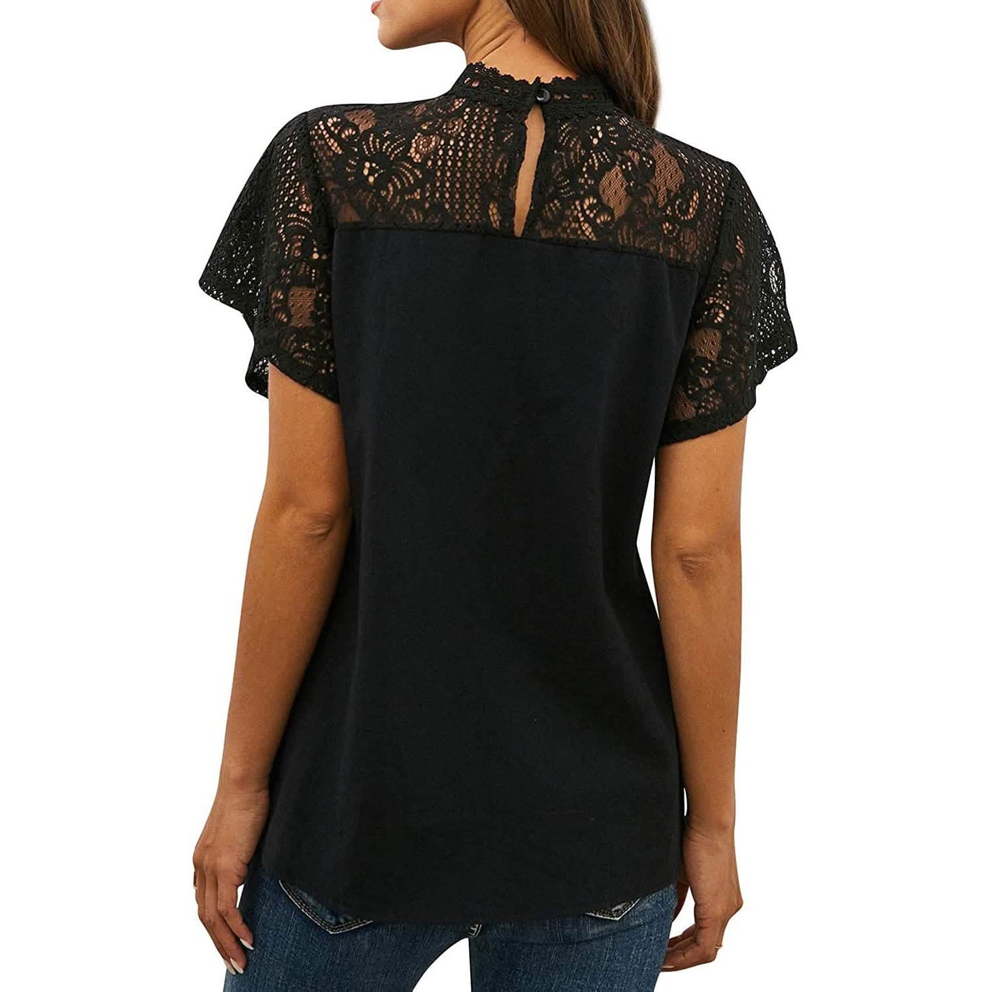 Women's Cute Lace Shirt Top T-Shirt DailySale