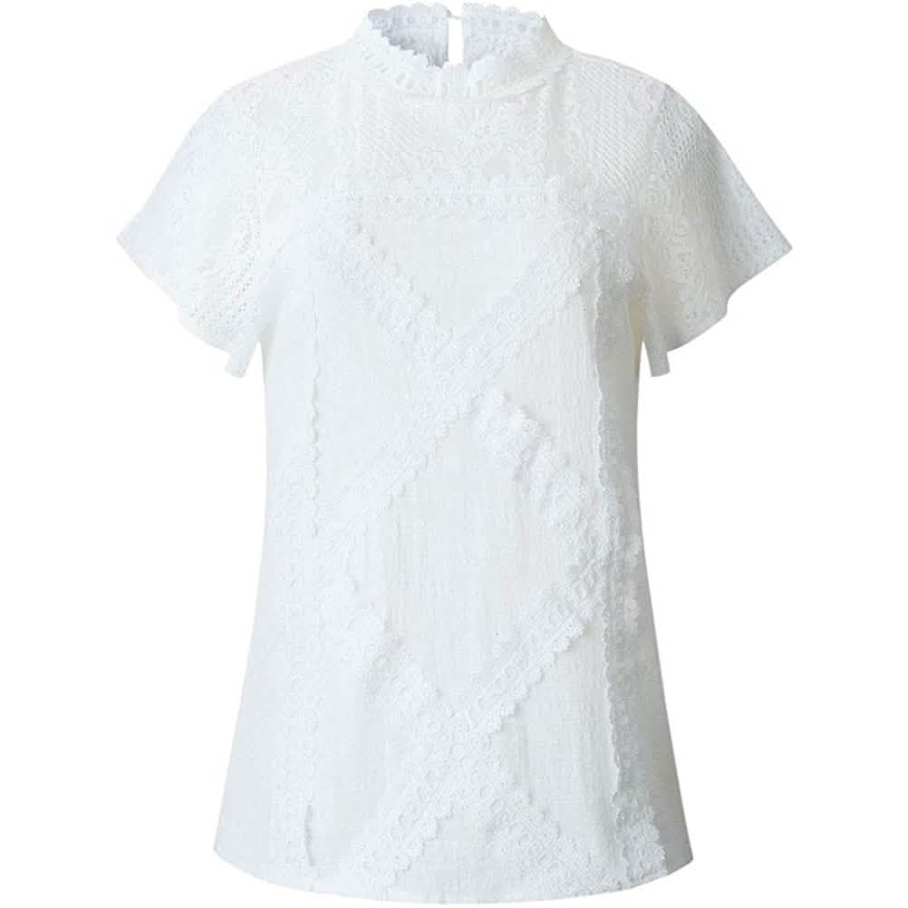 Women's Cute Lace Shirt Top T-Shirt DailySale