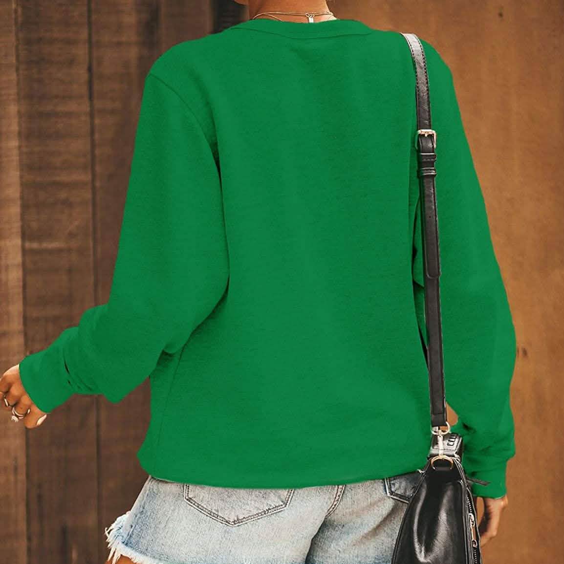 Women's Cute Long Sleeve Top Loose Crewneck Pullover Sweatshirt DailySale