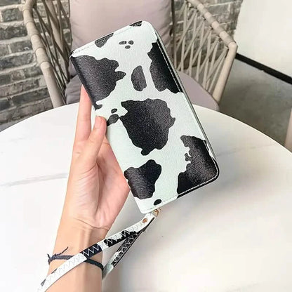 Women's Cute Versatile Faux Leather Cow Print Long Wallet DailySale