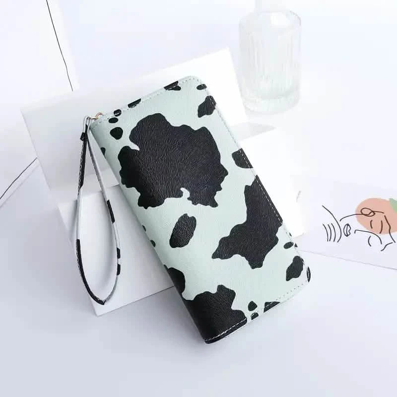Women's Cute Versatile Faux Leather Cow Print Long Wallet DailySale