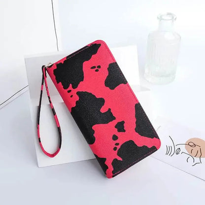 Women's Cute Versatile Faux Leather Cow Print Long Wallet DailySale