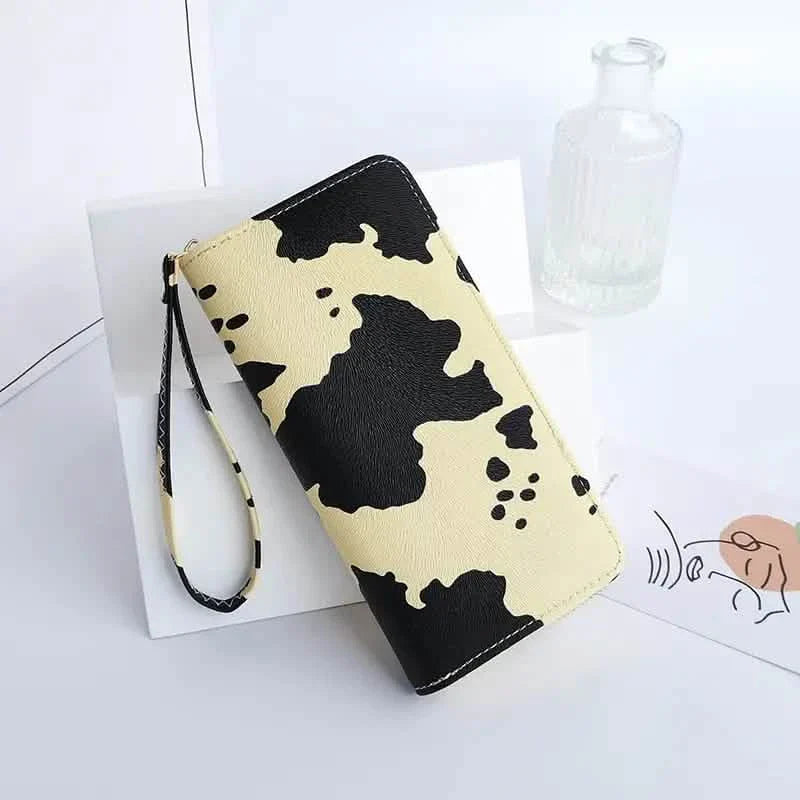Women's Cute Versatile Faux Leather Cow Print Long Wallet DailySale