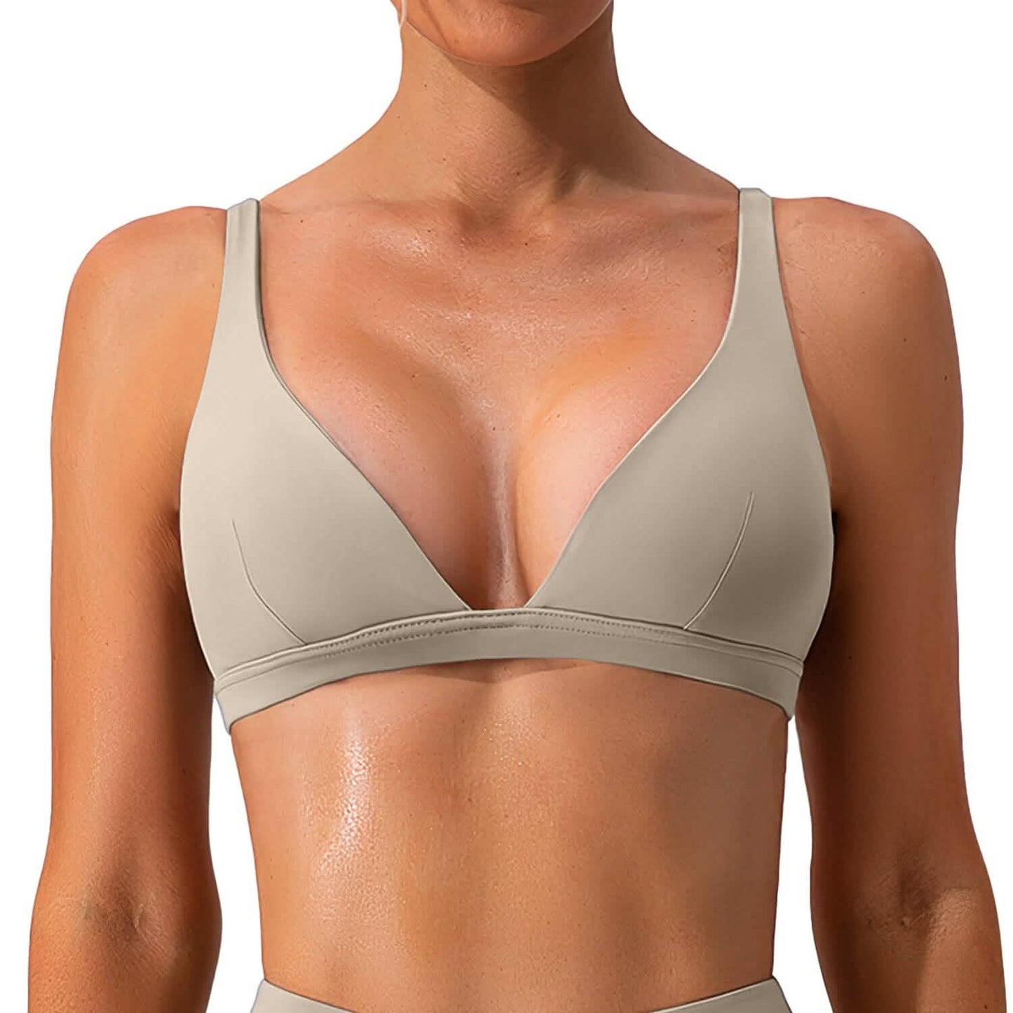 Women's Deep V-Neck U-Shaped Back Sports Bra DailySale